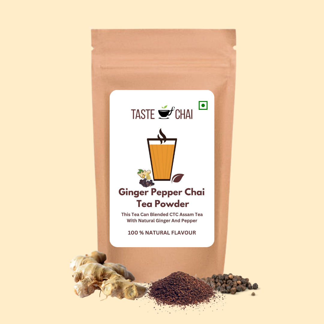 Ginger Pepper Tea | Natural Ginger Pepper Flavoured Chai Tea Powder | Taste of chai