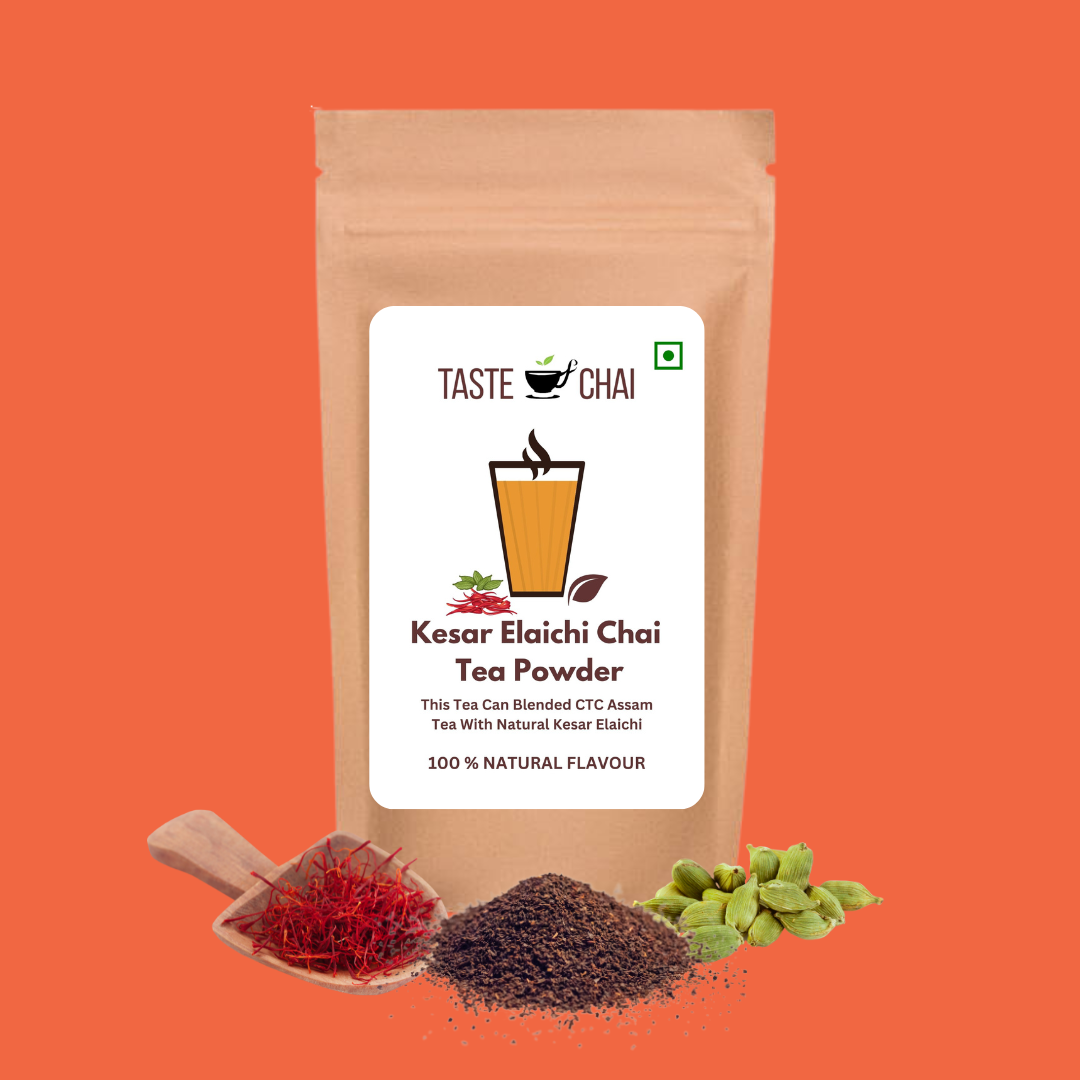 Kesar Elaichi Tea | Natural Kesar Elaichi Flavoured Chai Tea Powder | Taste of chai
