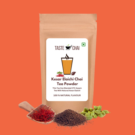 Kesar Elaichi Tea | Natural Kesar Elaichi Flavoured Chai Tea Powder | Taste of chai