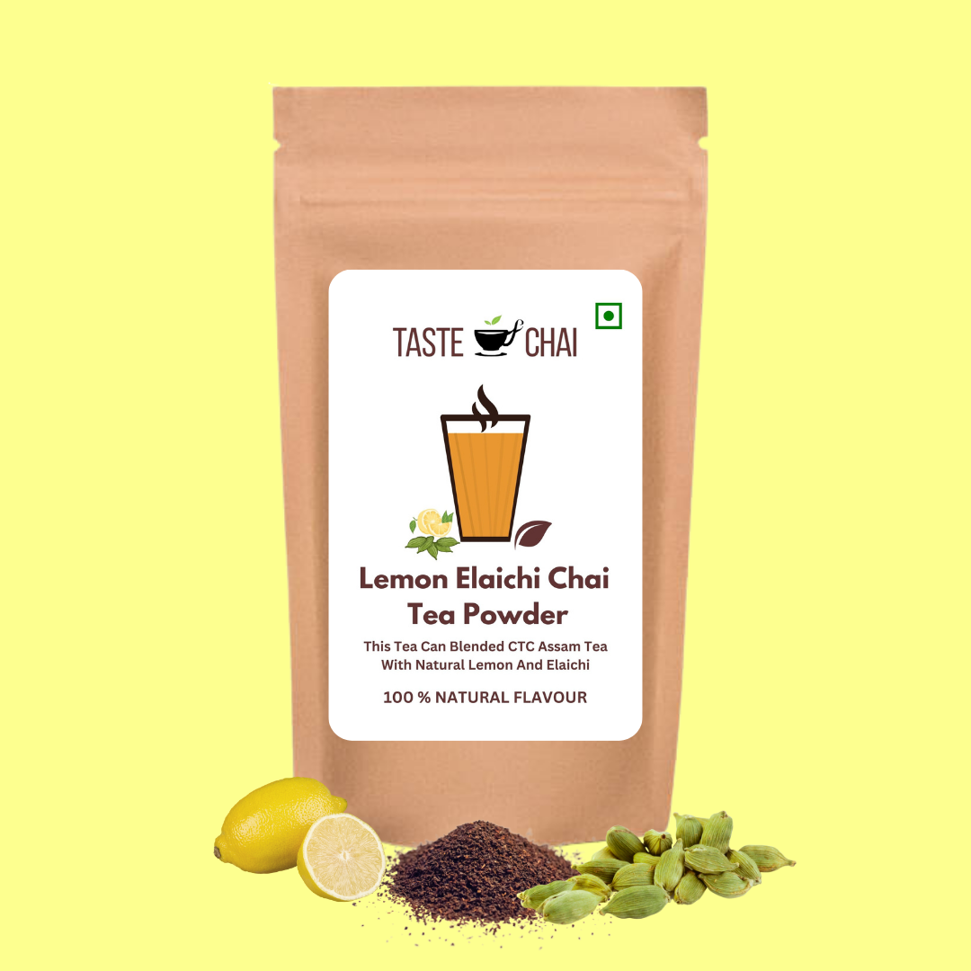 Lemon Elaichi Tea | Natural Lemon Elaichi Flavoured Chai Tea Powder | Taste of chai