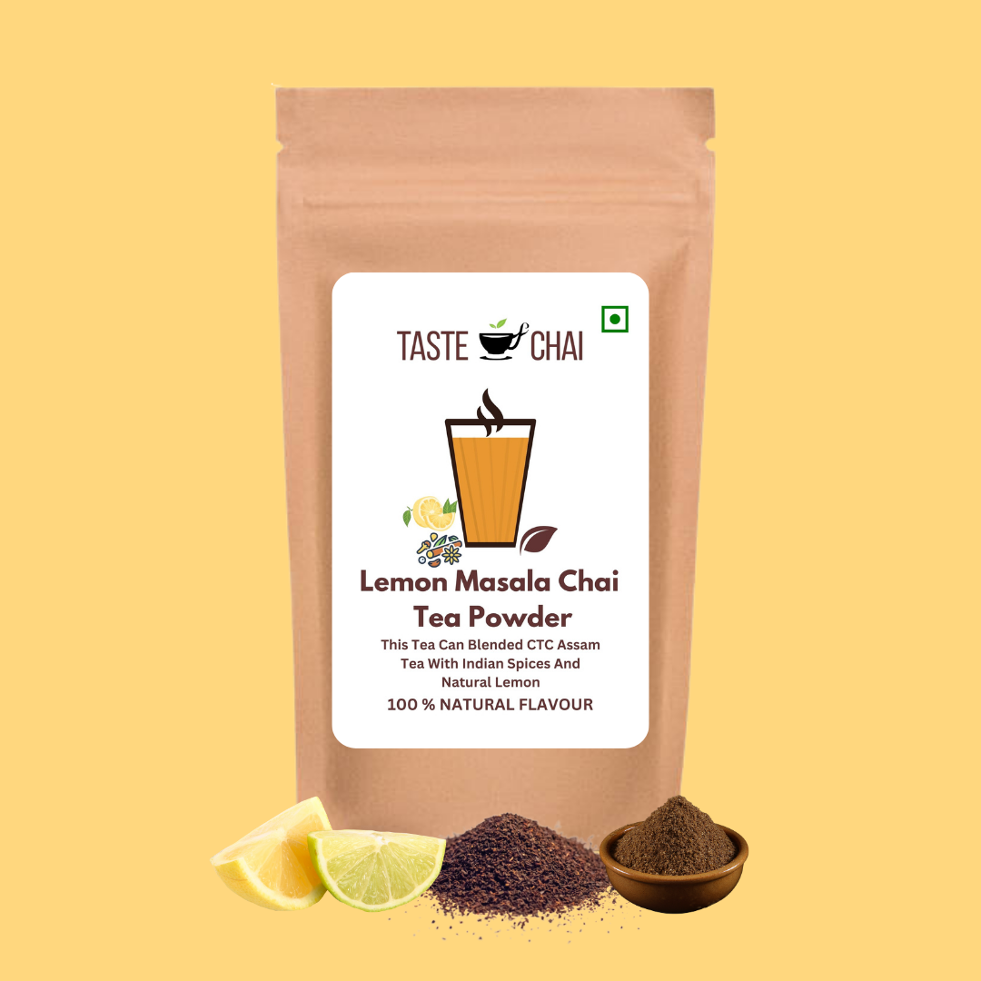 Lemon Masala Tea | Natural Lemon Masala Flavoured Chai Tea Powder | Taste of chai