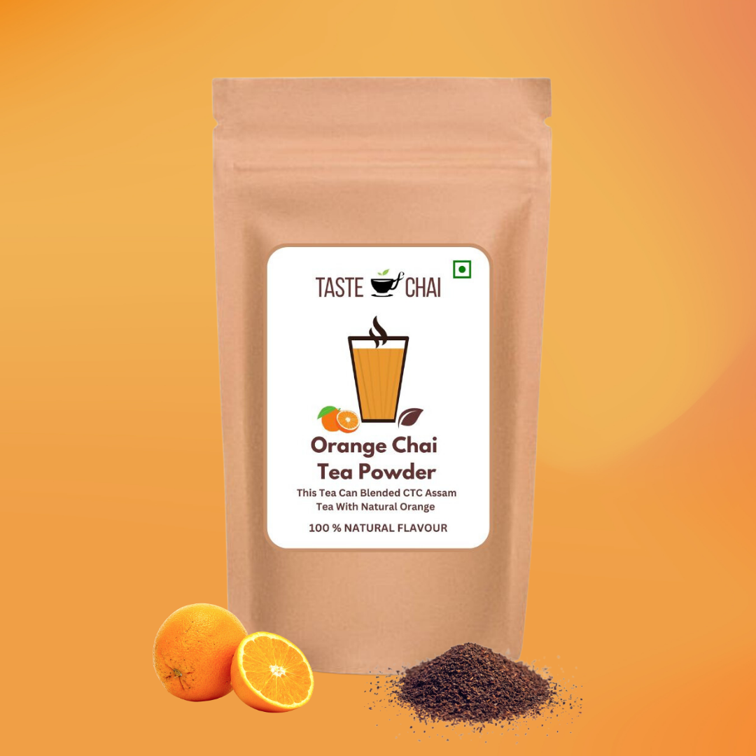 Orange Tea Powder | Natural Orange Flavor Ctc Chai | Taste of chai
