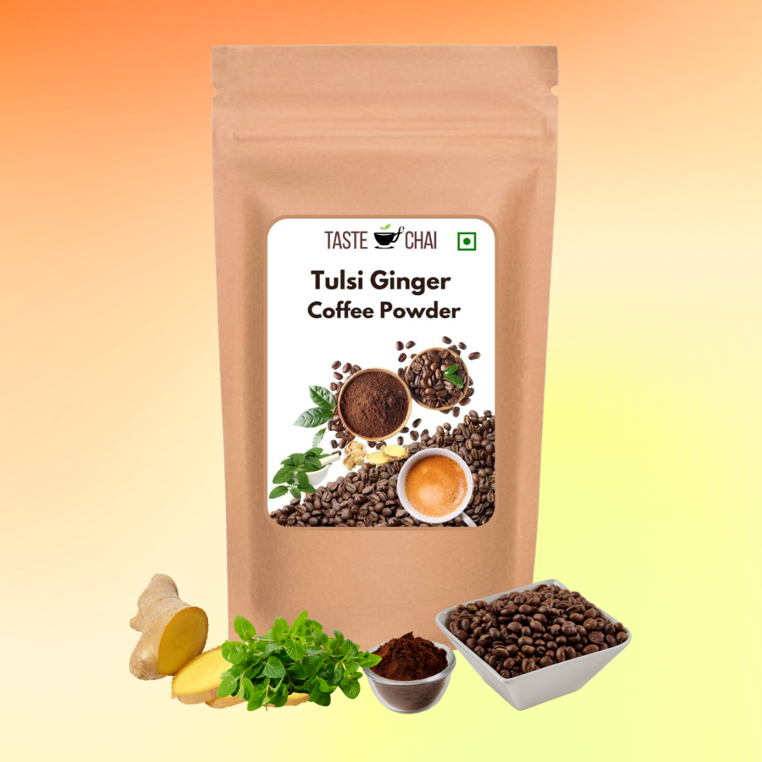 Tulsi Ginger Coffee Natural Flavoured Filtered Coffee Taste of chai