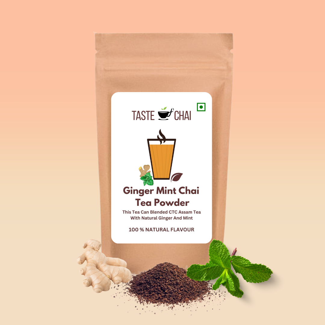 Ginger Mint Tea |  Natural Ginger Mint Chai Tea Powder | Taste of chai