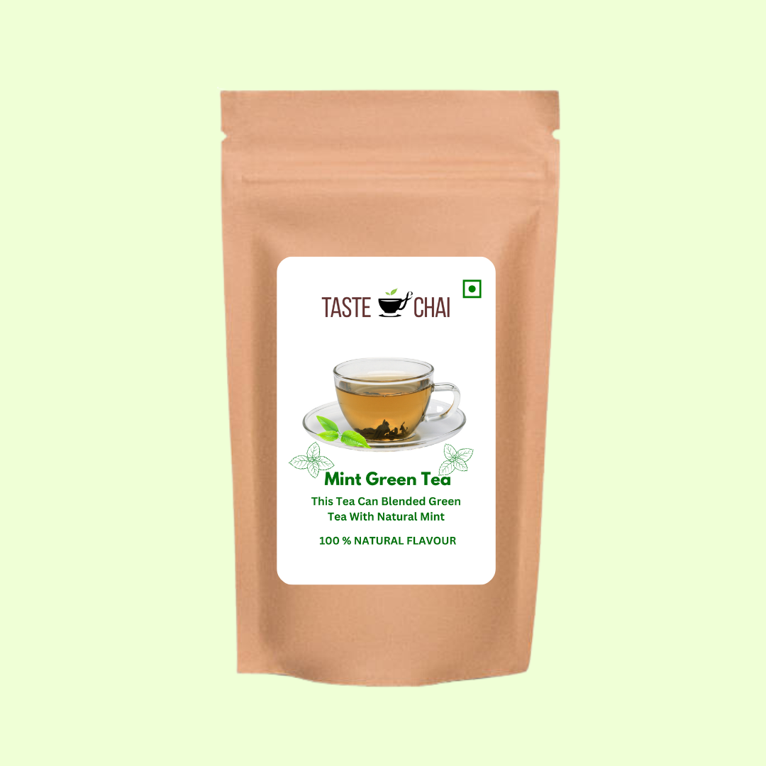 Mint Green Tea | Natural Mint Flavor Green Tea 30 Tea Bags  | Taste of chai