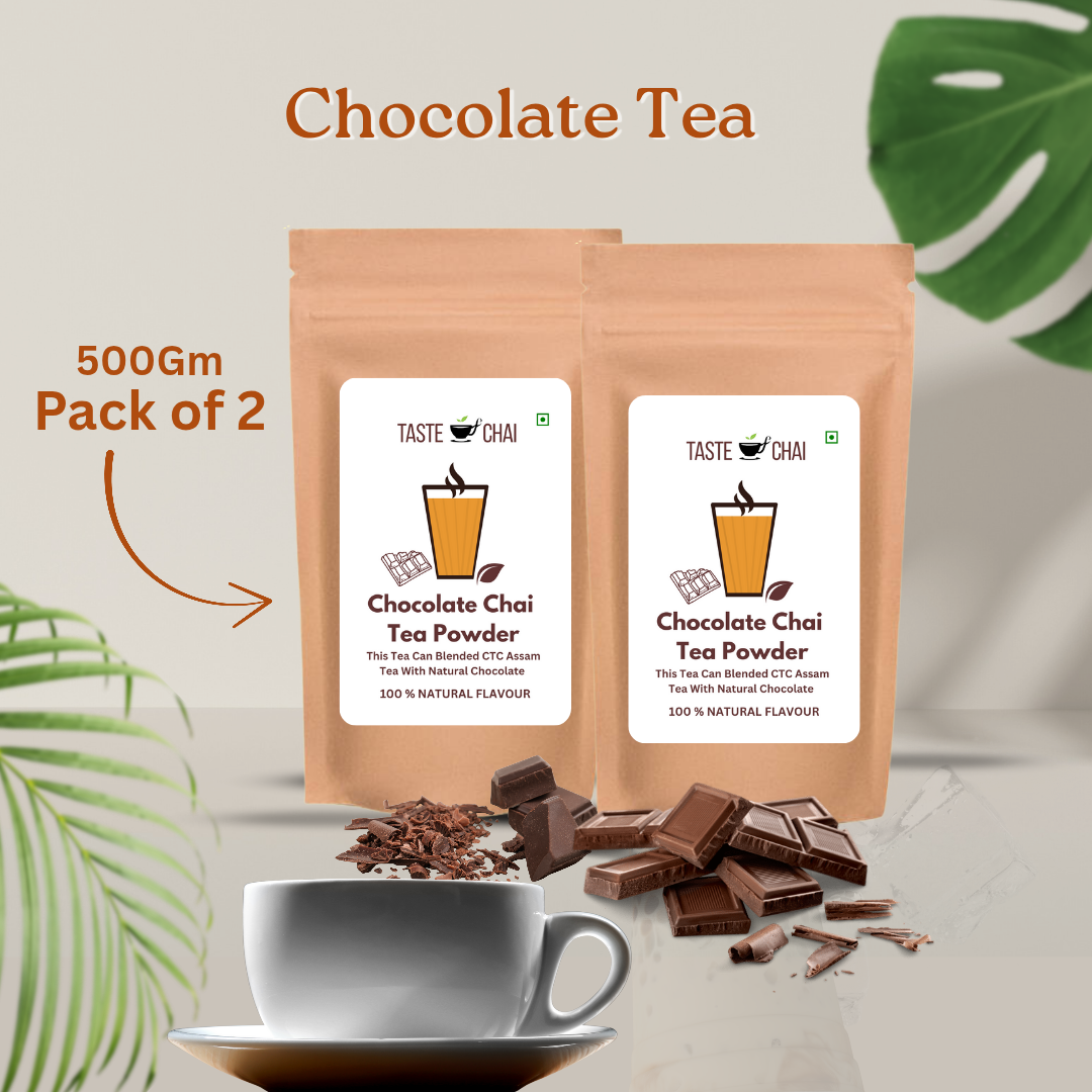 Chocolate Tea - 100% Natural Chocolate Flavoured Assam Black Tea with Premium Chocolate