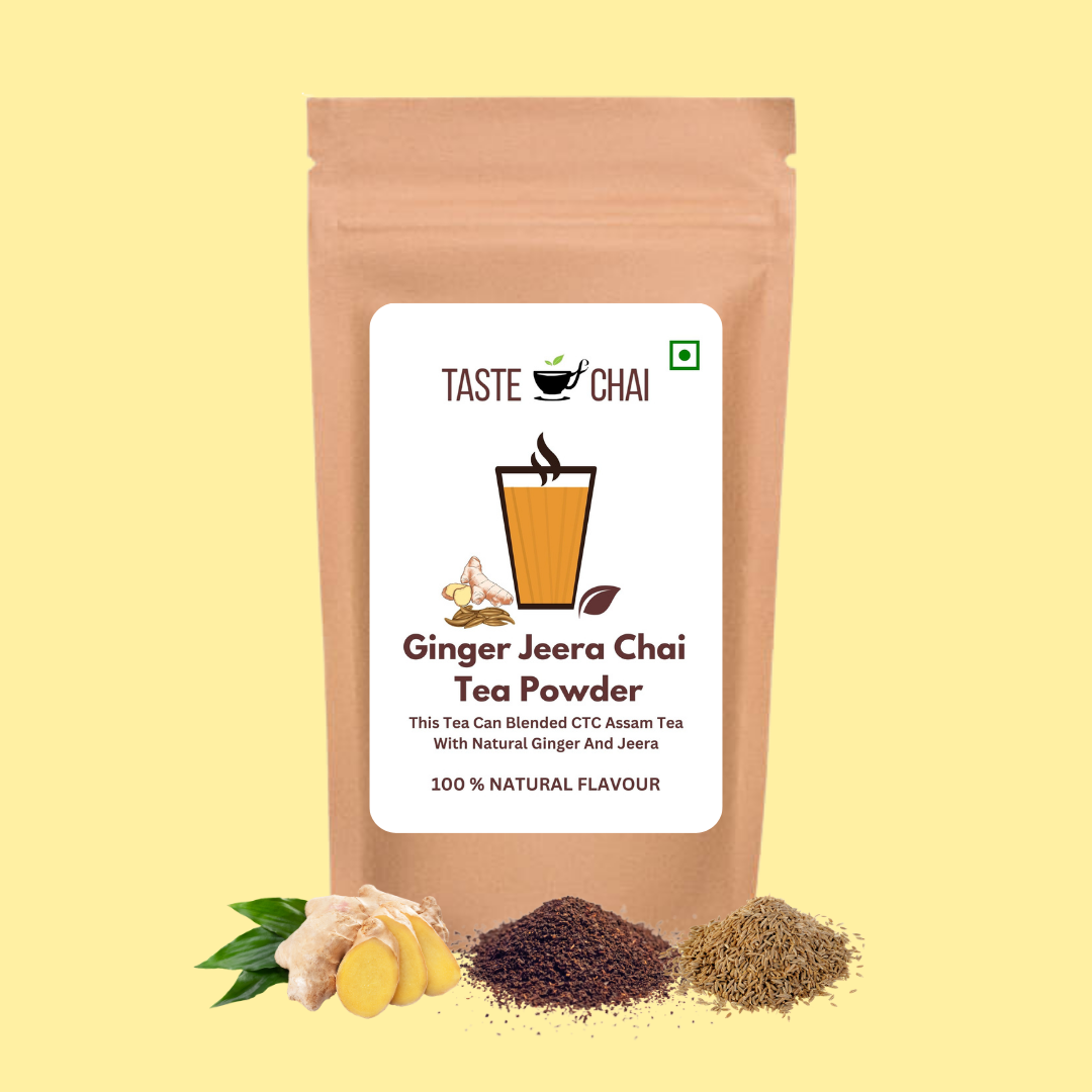 Ginger Jeera Tea | Natural Ginger Jeera Flavoured Chai Tea Powder | Taste of chai