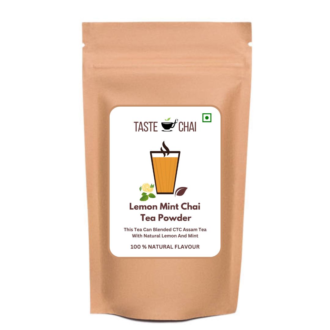 Lemon Mint Tea | Natural Lemon Mint Flavoured Chai Tea Powder | Taste of chai