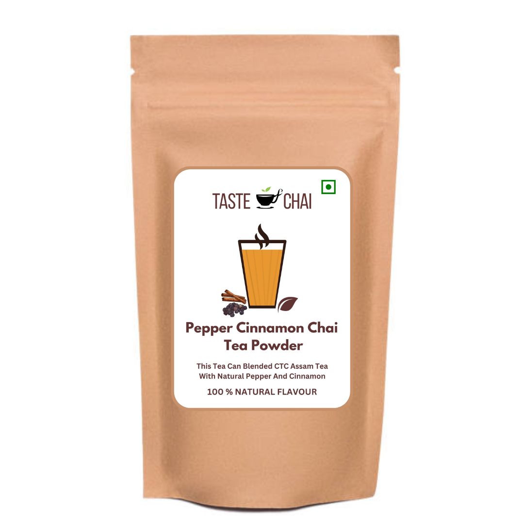 Pepper Cinnamon Tea | Natural Pepper Cinnamon Flavoured Chai Tea Powder | Taste of chai