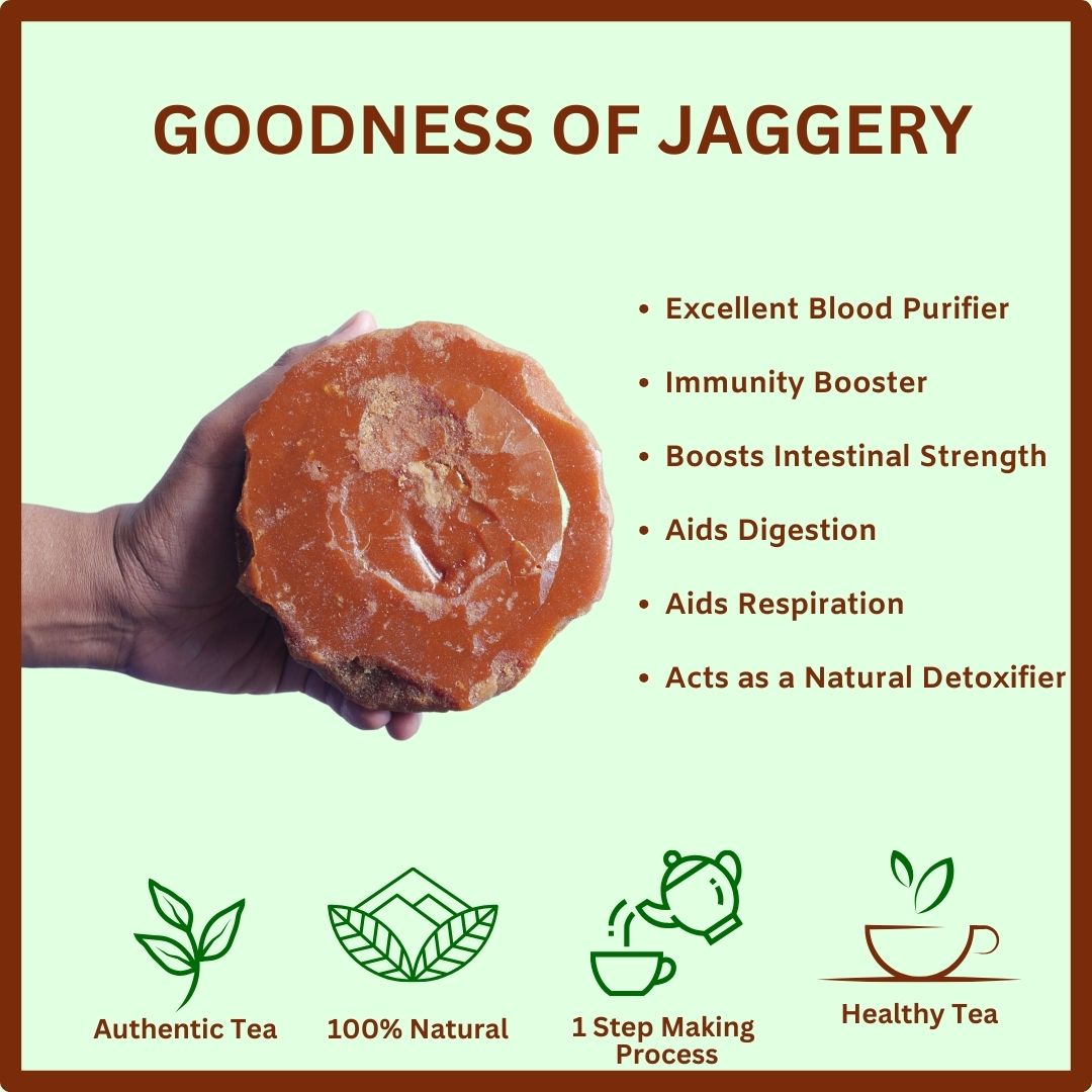 Jaggery Tea Ready mix | 3 in 1 Instant Tea Premix with Jaggery Tea With Masala